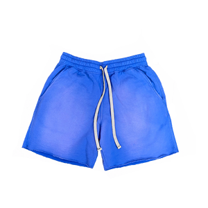 Shorts con Logotipo Personalizado, Lavado Ácido, Efecto Desgastado, Estilo Vintage, Oversize, de Algodón Terry, con Serigrafía y Bordado - Product Image 1