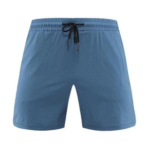 Shorts de sport décontractés pour hommes en coton, séchage rapide, 5 pouces, légers, couleur unie, style urbain, en toile noire, élastiques, pour la course à pied - Product Image 1
