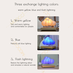 Đèn ngủ 3D in hình đám mâ<span class=keywords><strong>y</strong></span> bay lơ lửng từ tính, đèn bàn trang trí nội thất văn phòng, đèn để bàn ấm áp, đèn phòng ngủ gia đình - Product Image 6