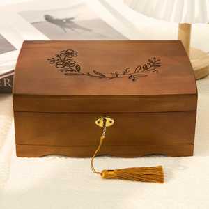 <b>Cheap</b> Rustic Wooden Treasure <b>Box</b> for Precious Items, Jewelry, Small <b>Gifts</b> and Memories with Artistic Handmade Details - Product Image 1