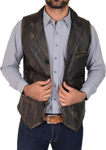 Chaleco de Cuero Personalizado para Hombre Adulto, de Alta Calidad y Moda, con Decoración de Logotipo Personalizado - Product Image 5
