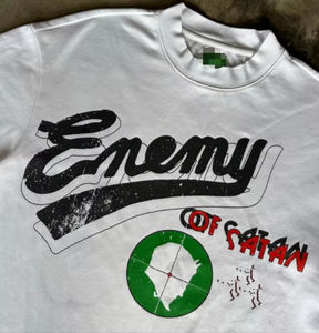 Camiseta Vintage con Logotipo Personalizado OEM, 100% Algodón, Impresión por Serigrafía, Lavado a la Piedra, Camiseta Hip Hop para Hombre - Product Image 4