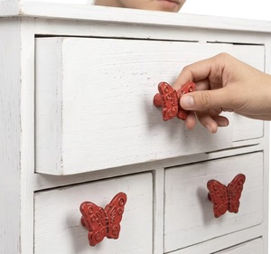 Ba Red Butterfly Cast Iron Modern Cabinet <b>Knobs</b> Handles for Bathroom <b>Dresser</b> Drawer Eco-Friendly Easy Installation Furniture - Product Image 4