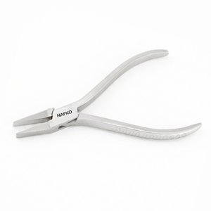 Équipement de fabrication de bijoux, pinces à bec plat, poignée rainurée, 115 mm, acier inoxydable, outils artisanaux pour la fabrication de bijoux, accessoires - Product Image 1