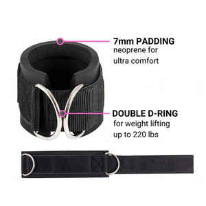 Correas de Tobillo Acolchadas de Neopreno con Compresión Profesional para Entrenamiento, Accesorios de Gimnasio, Ajustables para Levantamiento de Pesas - Product Image 3