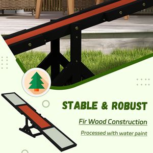 Altalena per Cani in Legno Nero, Attrezzatura per Addestramento Ecologica e Impermeabile, Stile Semplice per Esercizio e Allenamento - Product Image 4