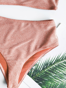 Conjunto de Bikini de 2 Piezas para Mujer, a la Moda, de Alta Calidad, con Cuello Halter, Ecológico, de Secado Rápido, Transpirable, con Tanga, Traje de Baño para Playa - Product Image 5