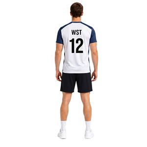 Uniforme de Voleibol Blanco Navy Victory Line, Tecnología de Malla Avanzada, Absorbe la Humedad, Kits de Rendimiento para Equipos - Product Image 2
