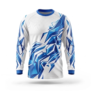 เสื้อเจอร์ซีย์ปั่นจักรยานแบบแขนยาวสำหรับมอเตอร์ไซค์และแข่งขันบนภูเขา ดีไซน์พิเศษ ระบายอากาศได้ดี พิมพ์ลายแบบ Heat-Transfer ประดับลูกปัด HIKE IMPEX Downhill - Product Image 1