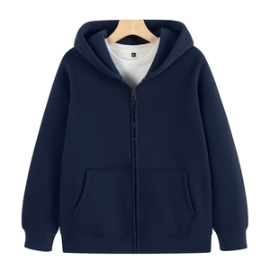 Sudadera con capucha para hombre, ligera, de forro polar, informal, para uso diario, con cremallera frontal completa, suave y cómoda. - Product Image 6