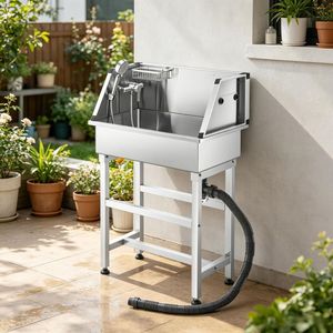 Stazione di Bagno per Animali Domestici da Esterno per Cani e Gatti - Ecologica e Salvaspazio - Product Image 6