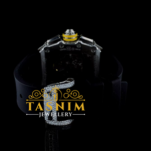 Reloj Deportivo de Negocios con Diamantes de Imitación VVS Moissanite, Diseño Cuadrado, Movimiento de Cuarzo de 20 mm, Correa de Silicona, Regalo de Boda Elegante para Hombre - Product Image 4