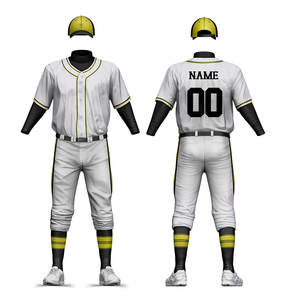 Uniforme de baseball à manches courtes en polyester 100% antibactérien personnalisé, OEM, maillot de softball unisexe, prix d'usine - Product Image 4