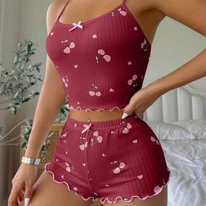 Ropa de Dormir de Verano para Mujer, Corte Holgado, Ecológica, Transpirable, de Secado Rápido, Manga Corta, Cómoda, Suave, de Algodón, Económica - Product Image 6