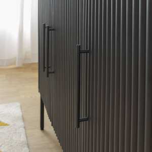 Aparador Vandana Radiant Stellar de metal y mármol blanco - Product Image 5