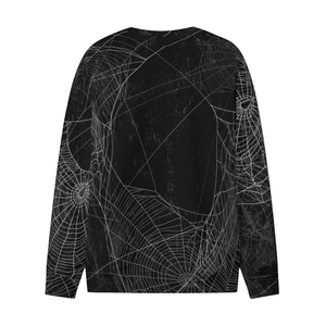 Sudaderas de cuello redondo de poliéster para mujer, temporada de terror, con estampado de calavera por sublimación premium, proveedor mayorista de sudaderas - Product Image 4