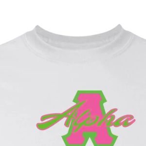 <b>White</b> <b>Short</b> <b>Sleeve</b> T <b>Shirt</b> Greek Letter Graphic Print Crew Neck Casual Cotton Style <b>Women's</b> Apparel Top Everyday Streetwear Tee - Product Image 4