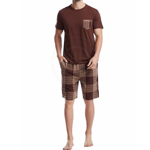 Ensembles courts pour hommes en mélange de coton doux, tenue à manches courtes pour un confort quotidien - Product Image 2