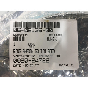 แหวนครอบ AMAT 0020-24722 ขนาด 8 นิ้ว Shadow G3 TIN SEED - อุปกรณ์และอะไหล่เซมิคอนดักเตอร์ระดับโลกที่เชื่อถือได้ - Product Image 1