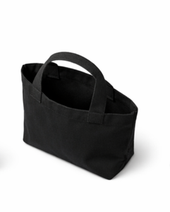 Custom Logo Printed Cotton Tote <b>Bag</b> Small Handle Shopping Canvas <b>Bag</b> <b>Medium</b> Size Daily Use Black Color <b>BAG</b> - Product Image 3