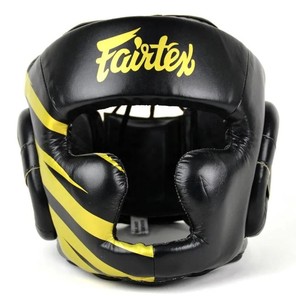 หมวกป้องกันศีรษะสำหรับชกมวย Fair Tex คุณภาพพรีเมียม หนัง PU ราคาขายส่ง RTS  รับสั่งทำพิเศษ พิมพ์ลาย Fair Tex สำหรับ MMA มวยไทย - Product Image 1