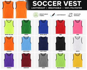 Chaleco de entrenamiento de fútbol personalizado, transpirable, de malla, de secado rápido, sin mangas, para ejercicios de fútbol y baloncesto. - Product Image 1