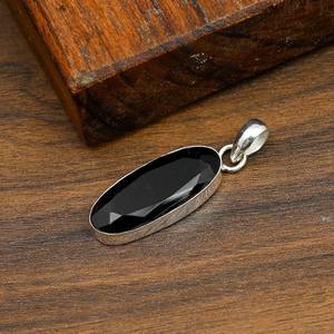 Pendentif en spinelle noire, fait main, en argent sterling 925, forme cœur, bijou en pierre naturelle, cadeau - Product Image 6