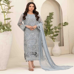 Venta de liquidación de las mujeres Tawakkal gasa Shalwar Kamez Dupata vestido de fiesta estilo indio paquistaní al por mayor para las mujeres - Product Image 3