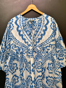 Haute sur demande été décontracté coton imprimé robe mi-longue avec gland A-ligne Silhouette tissu doux pour les femmes - Product Image 4