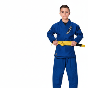 Traje de Judo Personalizado para Niños, 100% Algodón, Resistente a la Contracción, Logotipo Frontal, Servicio OEM, Fabricante - Product Image 2