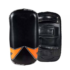 Customized Black and White Thai Kick Pads Premium Curved Strike <b>Shield</b> for Training Gyms - Product Image 6