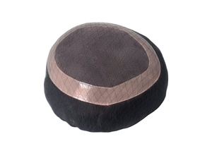 Human Hair Mono Base Toupee Bonnet <b>Wig</b> for <b>Men</b> with Bangladesh Hair Patches and Taz Hair - Product Image 5