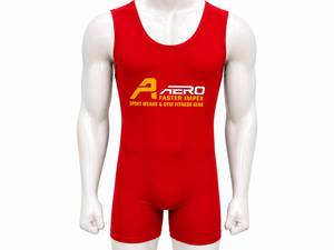 Combinaison de musculation AERO personnalisée, combinaison de lutte, musculation, haute performance, 100% polyester, 140g, sans col, coupe athlétique - Product Image 1
