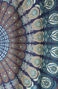 Paneles de Cortina con Estampado Hindú Hippie Bohemio de Pavo Real y Mandala, Color Azul Turquesa, para Dormitorio, Sala de Estar y Decoración del Hogar - Product Image 3