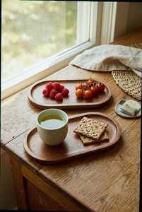 High Demand Stocked Natural Mango Wood Japandi Design Rectangle Shape Durable Decorative Serving <b>Tray</b> for Coffee Table Kitchen - Product Image 4