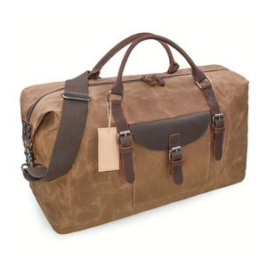 Nouveau sac de voyage décontracté en cuir véritable sur mesure, prix de gros, léger, qualité supérieure, polyester, 100% cuir véritable - Product Image 1