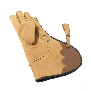 Falconry Hunting <b>Gloves</b> Premium Leather Eco-Friendly Outdoor Bird Handling Safety Wrist Strap <b>Long</b> Cuff Double Layer - Product Image 3