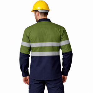 Chemise de travail professionnelle de sécurité, réfléchissante, haute visibilité, en coton respirant, durable, uniforme de protection industrielle pour la construction - Product Image 2