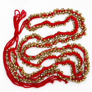 Campanas de tobillo de latón para danza Ghungroo con cordón rojo ajustable, campanas de pie para danza clásica para Kathak Bharatanatyam, más de 200 pares - Product Image 1