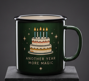Professional Supplier Custom Design Iron Enamel Camp Mug Portable Travel Coffee Cup Featuring Another Year More Magic Graphic - Product Image 4