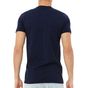 Camiseta Azul Marino para Hombre, 100% Algodón, Transpirable, Formal, Cuello Redondo, Corte Holgado, Impresión de Logotipo Personalizado, Bordado, Tela de 230g - Product Image 2