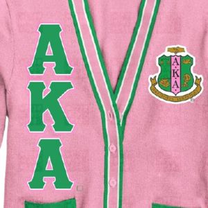 Pink Green Chenille Letter Shield <b>Cardigan</b> <b>Sweater</b> Women Soft Knit Varsity Style Button Front Embroidered Crest Casual Wear - Product Image 6