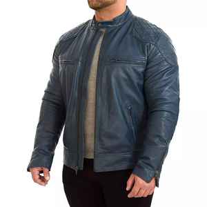 Fabricante de Ropa Personalizada, Chaqueta Acolchada de Cuero para Hombre, Chaqueta de Invierno con Relleno de Cuero - Product Image 6