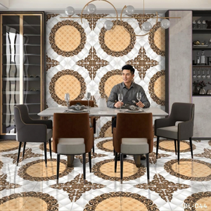 กระเบื้องพอร์ซเลนลายหินอ่อนวิสตาร์บุ๊คมัทช์ ขนาด 600x600 มม. ผิวขัดเงา สำหรับปูพื้นเซรามิก รับประกัน 4 ปี หนา 10 มม. - Product Image 2