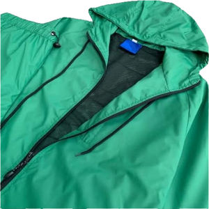 Ensemble de survêtement coupe-vent zippé en coton léger, imperméable, écologique, uni, décontracté, pour jogging, vente en gros personnalisée - Product Image 4