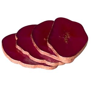 Venta al por mayor diferentes posavasos de ágata verde con plata o oro | Posavasos de piedra Posavasos de cuarzo Mejor precio - Product Image 6