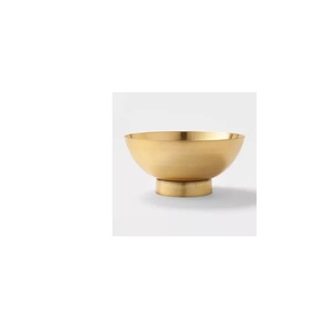 Tazón clásico hecho a mano de latón para decoración de mesa de comedor, metal duradero, perfecto para servir platos tradicionales. - Product Image 3