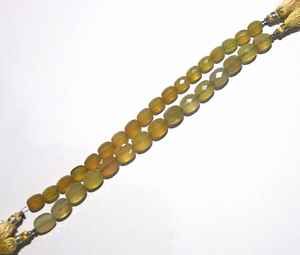 ลูกปัดหินแคลเซโดนีสีเหลืองธรรมชาติทรงรีเหลี่ยมเพชรพลอยสำหรับทำเครื่องประดับขายส่ง - Product Image 3