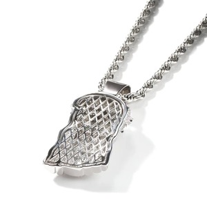 Collier Hip Hop avec pendentif visage de Jésus en moissanite, plaqué rhodium, certifié GRA, style Christian Iced Out - Product Image 2