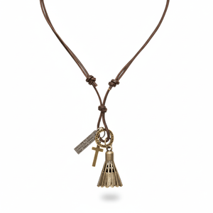Fashion Pendant Necklace-1.5-Inch Pure Stainless Steel Pendant with Adjustable Leather <b>Rope</b> for Men & Boys - Product Image 3